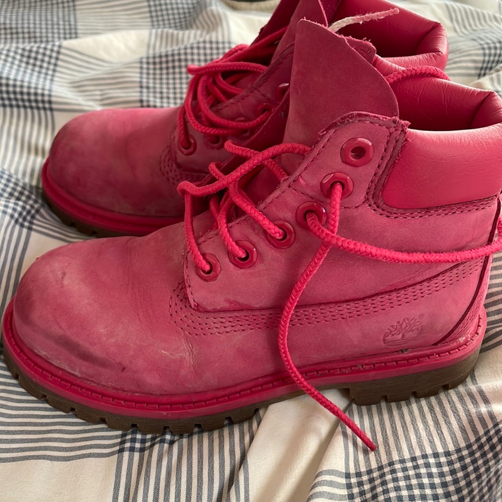 Timberland Premium Pink Boots Girl Sz 11